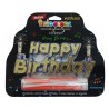 Vela Letrero Happy Birthday Decorado Oro, velas rosas. Costo por pieza.