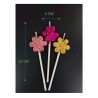 Figuras en forma de flor - Diamantina rosa, rojo, oro. Costo por pieza.