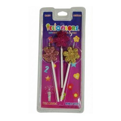 Figuras en forma de flor - Diamantina rosa, rojo, oro. Costo por pieza.